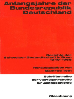 cover image of Anfangsjahre der Bundesrepublik